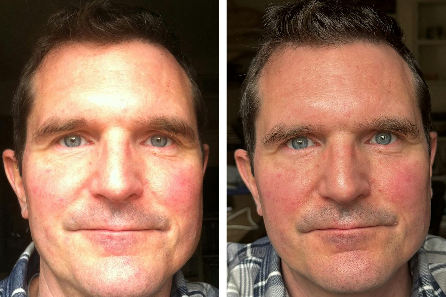 iphone4 vs iphon15 5jpg Portræt taget med iPhone 4 og iPhone 15 Pro.